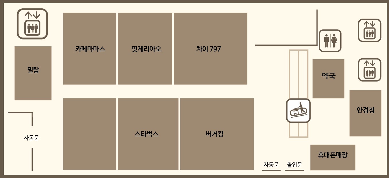 뉴코아 아울렛 강남점 3관 도면